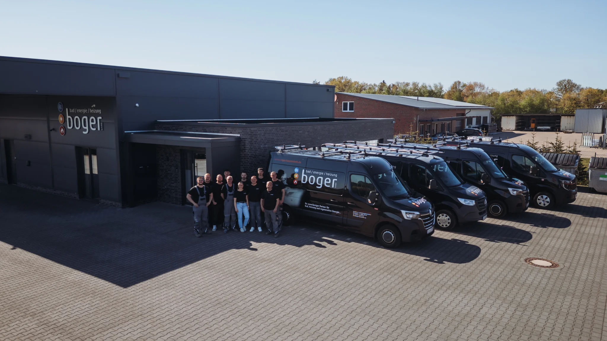 Boger Haustechnik Firmengebäude Luftaufnahme